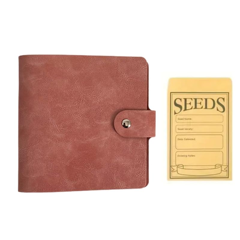 kacheeg KACHEEG® PU Leather Seed Storage Album | 2-Hole Loose-Leaf Binder for 3/5 Inch Envelope Inserts + 50 envelopes-picture-10