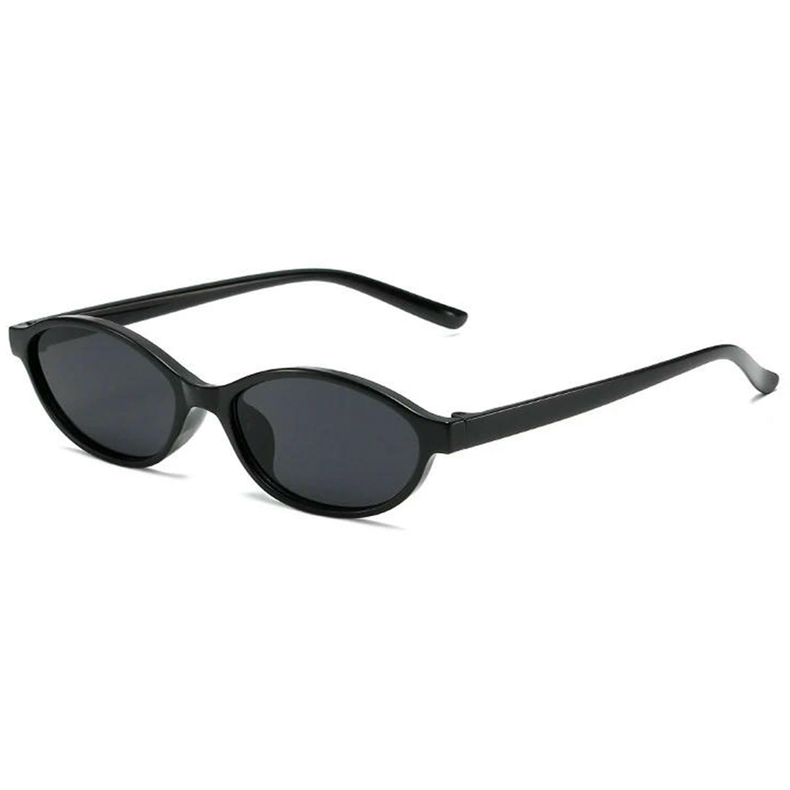 Gyios Sunglasses Small Oval For Women – Uv400 Retro Brown Frame Driving Travel Beach Street Fashion Eyewear-c1