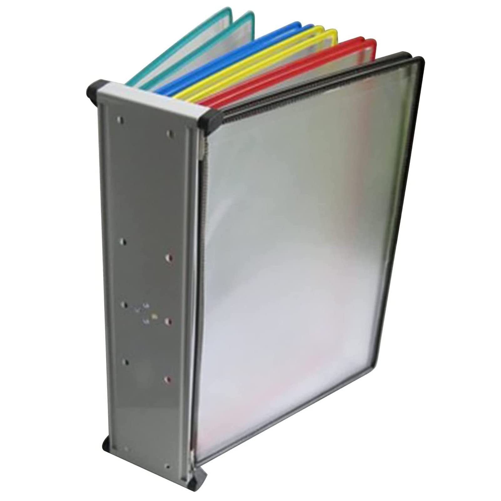 MYUYEE Wall Mount Reference Organizer - A4 Folder Wall-Mounted File Holder, 10 Panels, 20 Sheet Capacity, Durable Polypropylene, Poster Flip Book Display, For Storing And Displa