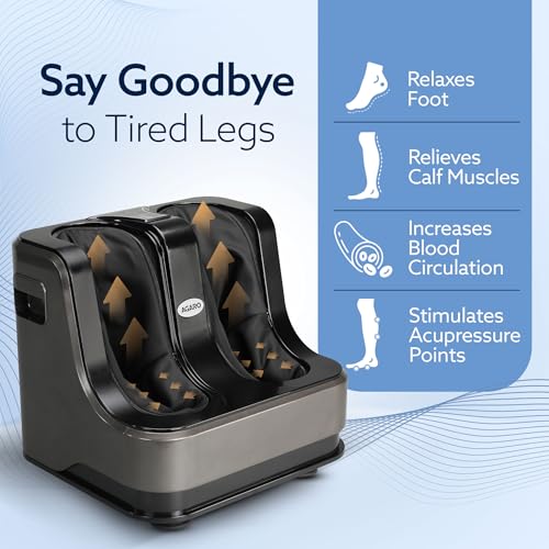 AGARO Rejoice Foot, Calf and Leg Massager, 80W, 4 Motors, Grey - Image 4