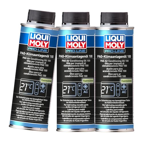 BandelOne enthält 3x 250ml Liqui Moly Pag Klimaanlagenöl 100 Kompressoröl Klima Kompressor Dose
