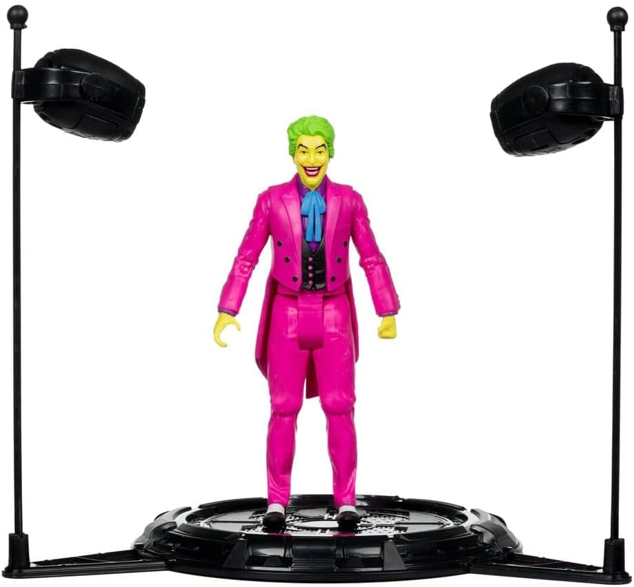 McFarlane Toys DC Retro The Joker Batman: Classic TV Series Black Light Gold Label 6-Inch Action Figure - Entertainment Earth Exclusive