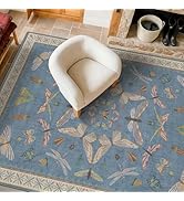 Vintage Royal Blue Rugs for Living Room - 5x7 Kids Rugs for Bedroom, Large Entryway, Playroom, Bo...