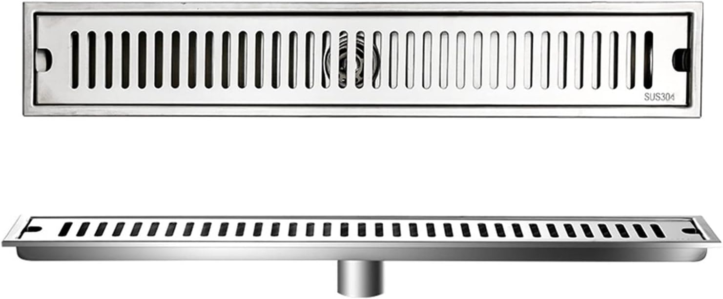 TOONZZ Floor Drain Long Floor Drain Bathroom 304 Stainless Steel ...