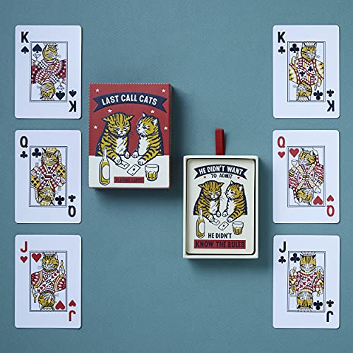 Baraja de Cartas Last Call Cats Azul miniatura 4
