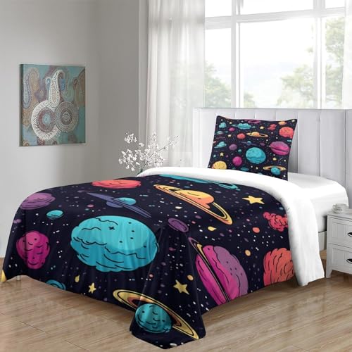 Housse de couette microfibre avec fermeture éclair pour lit simple 135x200
