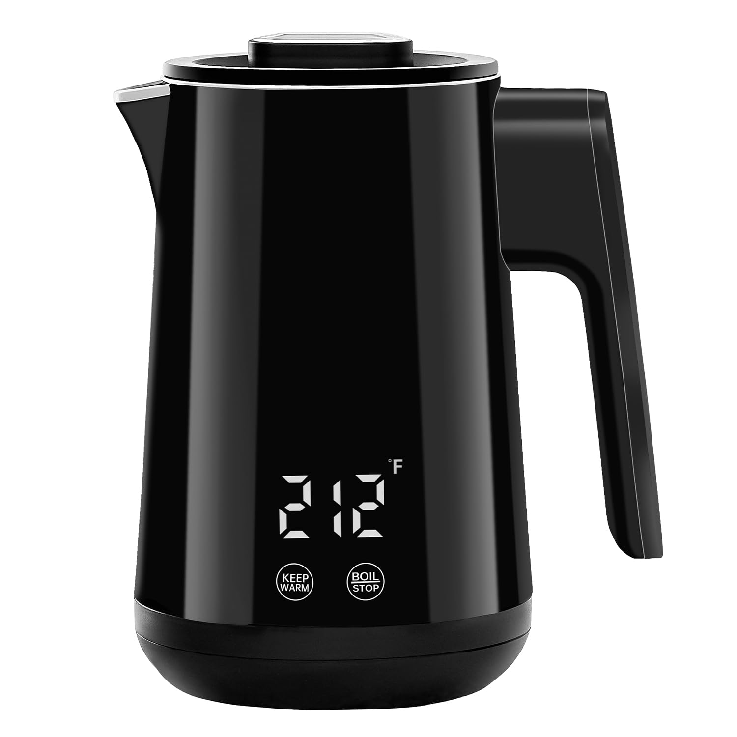 Seehot 850ml small electric kettle temperature control in black