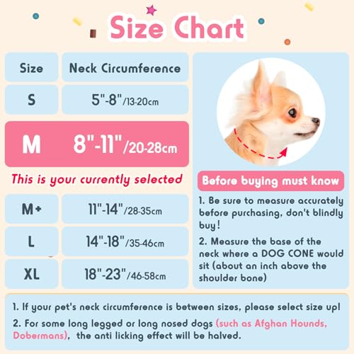 Image of Inflatable Dog Pillow Cone Collar After Surgery, Donut Soft Neck Cone for Pug Dachshund Medium Dogs, etc, Recovery E Collar to Stop Licking Pink
