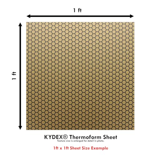 Image of KYDEX Thermoform Sheet - (Honeycomb Camo) - (Liquid Metal) - (Gold /Black) - (12in x 12in) - (1 Sheet) - (for Holster Making, Cosplay, Hobby) - (USA Made)