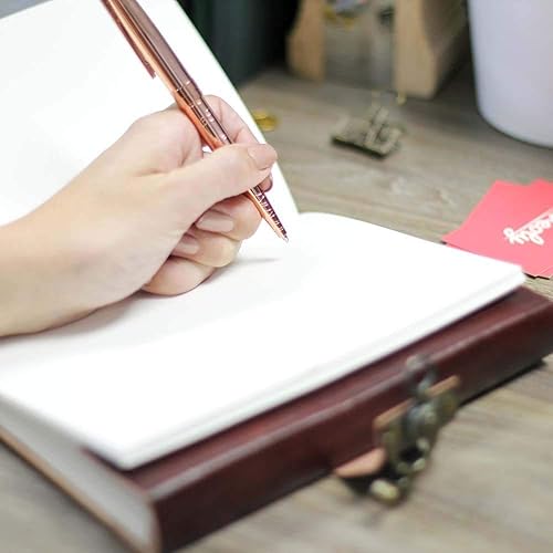 Miniatura 10 de AzureGreen Diario de cuero del libro de las sombras, cuaderno sobrenatural con piedras preciosas de chakras, cristales curativos y pestillo