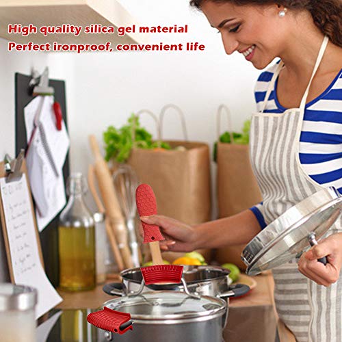 Evahom Silicone Hot Handle Holder, Heat Resistant Potholder Cookware Handle Cast Iron Skillets Handles Grip Covers For Cast Iron Skillet (Red) #TOP4