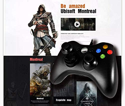 Xbox 360 Game Controller, Weie Usb Wired Gamepad With Cable For Xbox 360, Xbox 360 Slim, Windows Pc (Windows Xp, Vista, 7, 8, 8.1, 10) #TOP6