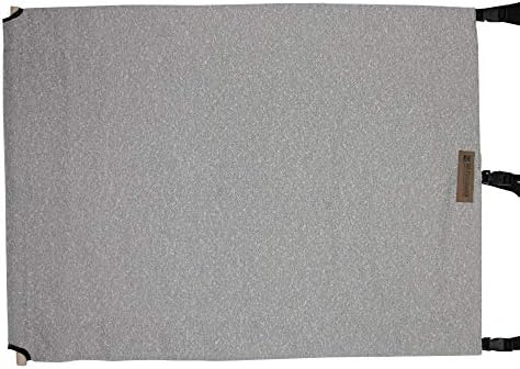 The Stair Barrier Baby and Pet Gate – Wall-to-Banister- Retractable Fabric Safety Gate Wide and Regular Sizes - Made in the USA – Grey Geo