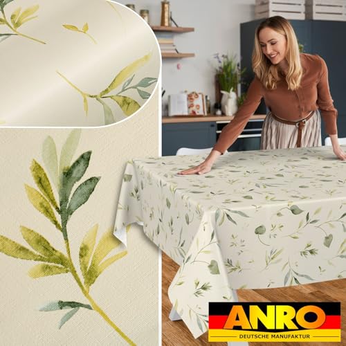 Miniatura 5 de Anro Mantel De Hule Lavable, Para Jardín, Impermeable, 180 X 100 Cm, Borde Cortado, Diseño De Flores Canadá
