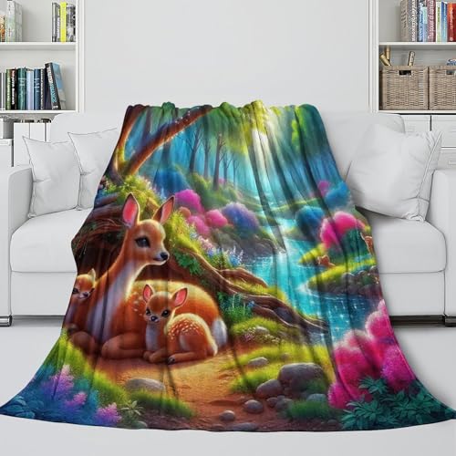 Couverture cerf 3D lit en microfibre chaude et douillette de qualité - 5