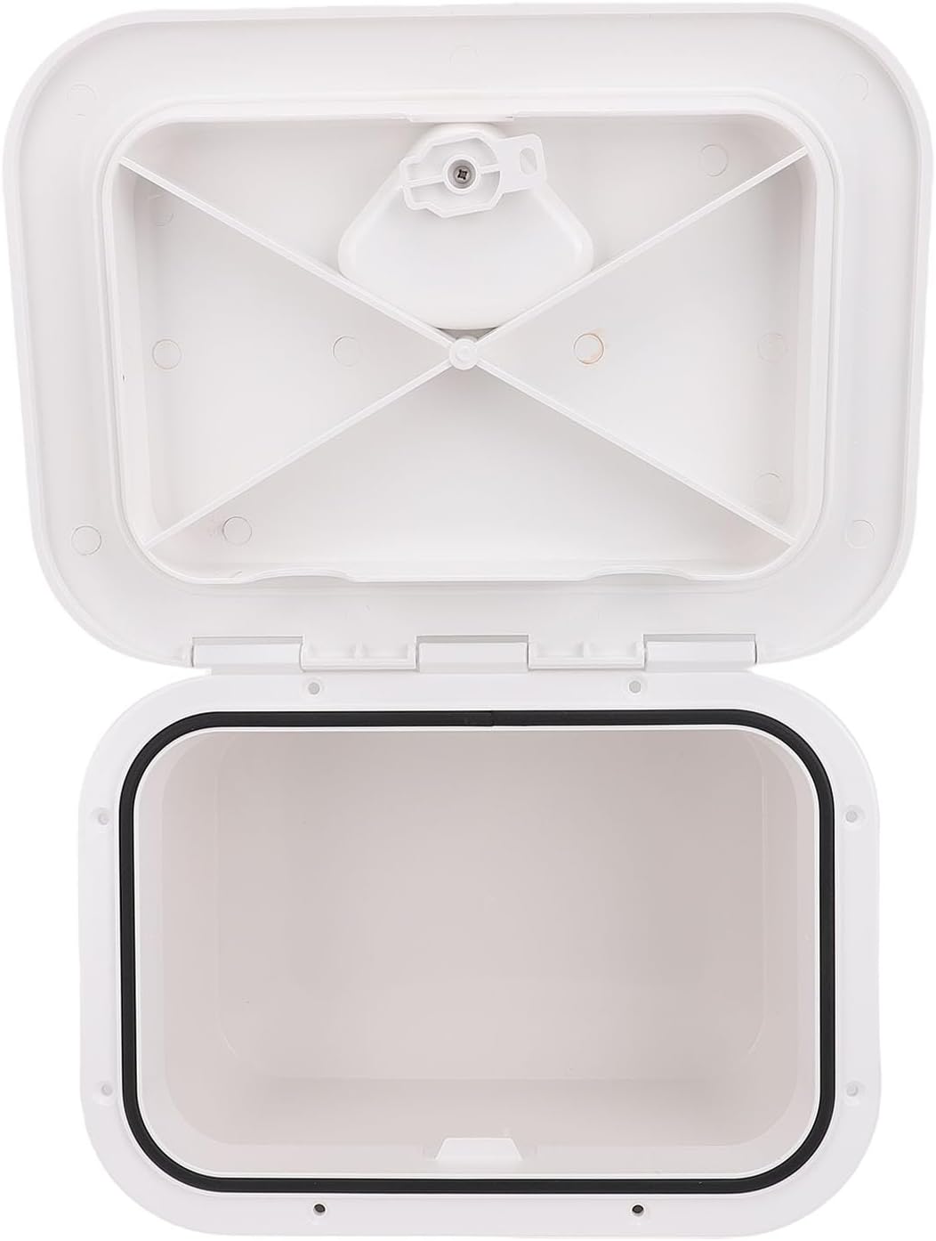 Boat Storage Compartment, ABS 37.5X27X17.5cm Marine Storage Box for Bait Fishing Gear Tools, Boat Glove Box Ships Embedded Compartment Replacement