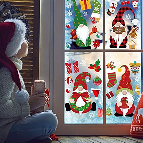 YUESEN Natale Adesivi Porta Natale Vetrofanie