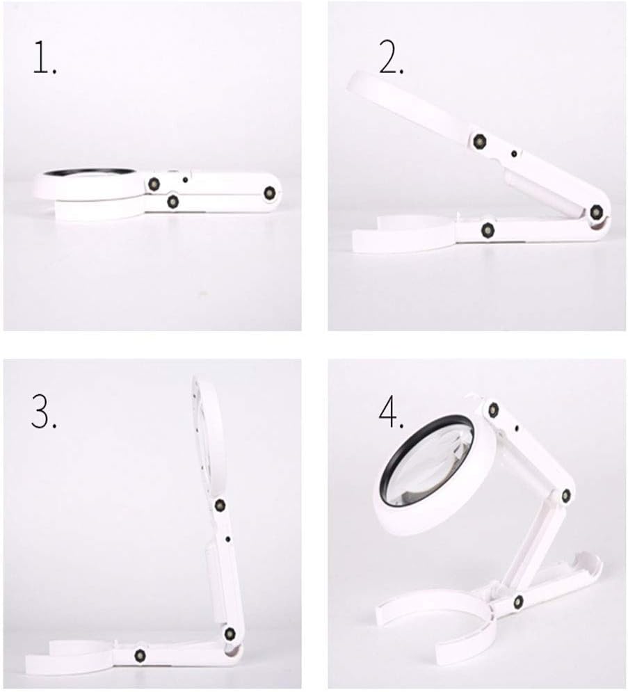 ライト付き拡大鏡、ハンズフリー拡大鏡、拡大レンズ、優しく明るい光 - 本、ジュエリー、コイン、工芸品、趣味の読書に最適 BBBFFF 拡大鏡、明るい ライト付き15Xデスクトップ拡大鏡、読書、趣味、工芸、ワークベンチ、ロービジョンに最適 BBBFFF 拡大鏡、 明るいライト ...