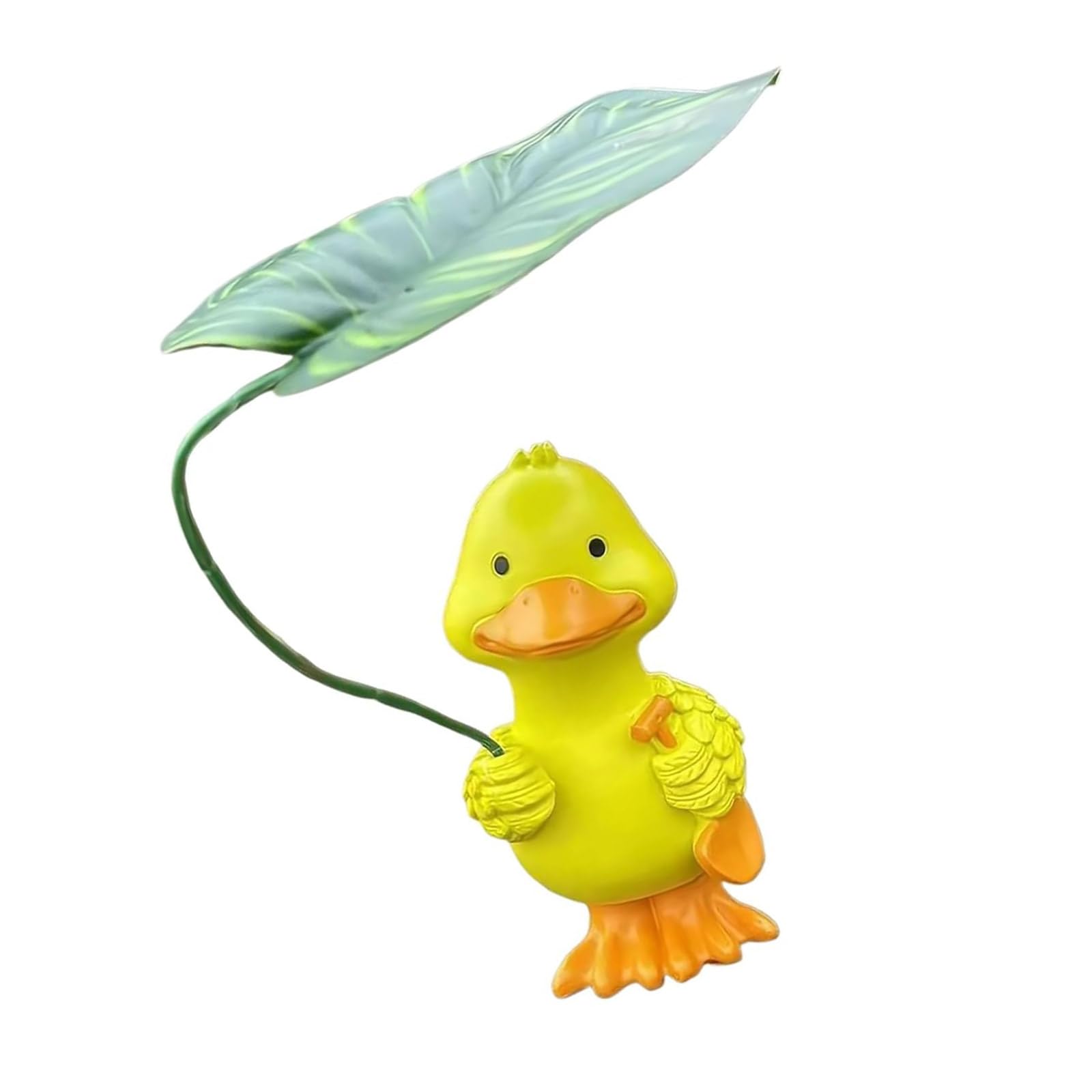 Lovely Ducks Figurine Holding Leafs Umbrellas Resins Garden Statue for Outdoor Patios Yard Pond Desk Decoration Lovely Ducks Figurine Holding Leafs Umbrellas Resins Garden Statue for Outdoor