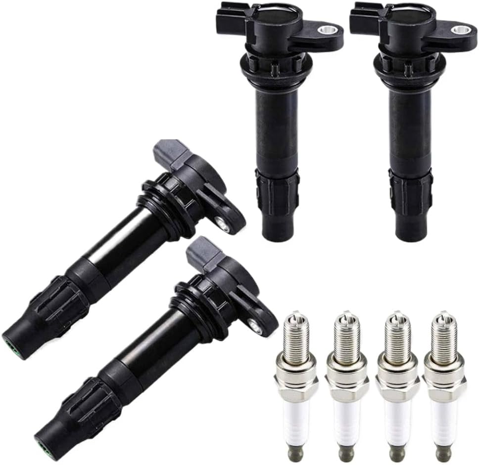 Ignition Coils And Spark Plug 4 Pieces Compatible With Waverunner FX1000 VX1100 Boat AR210 230 232 FRT LAT1100 SR210 SX210 SRT1000 FAT1100