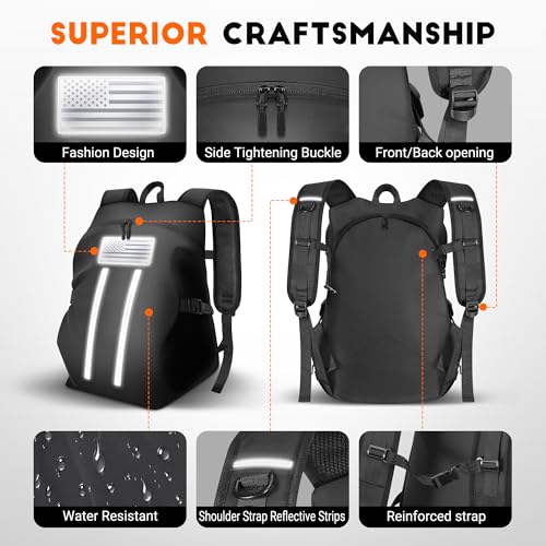 GEVINFA Motorcycle Backpack with Reflective Flag