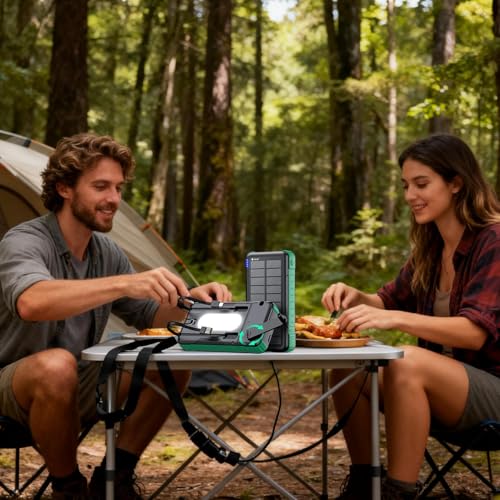 Batería externa panel solar Mimoqk 20000 mAh portátil para smartphone y tableta 2
