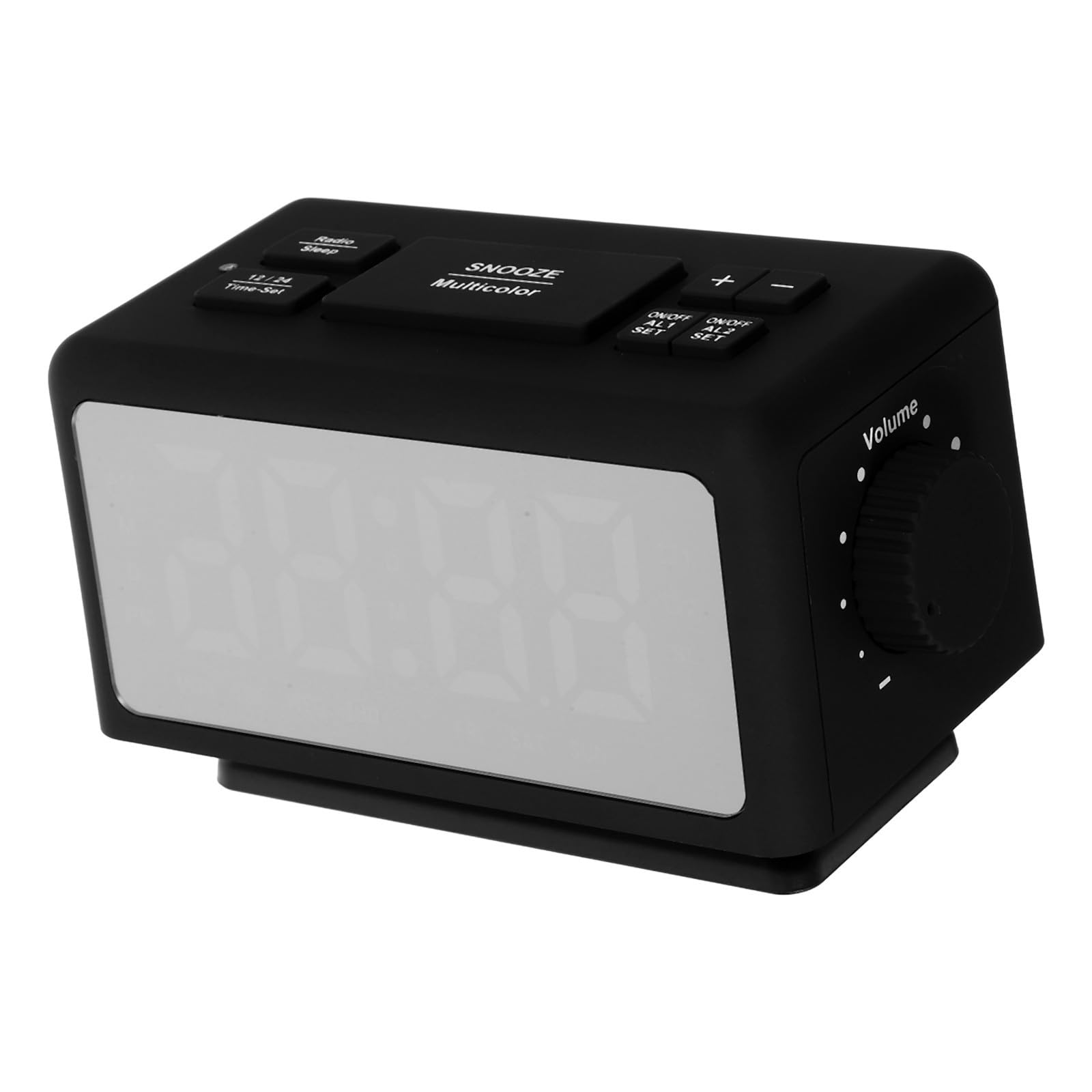 ORFOFE Digitaler Radiowecker mit LED Spiegelanzeige und Wochentag
