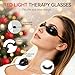 4 PCS Red Light Therapy Glasses, Half - clear Eyes Protection for Tanning Bed Goggles, Safety Glasses for Sunbathing & Laser Beauty Treatment, Black Wearing length adjustable Protective Goggles
