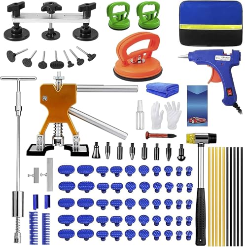 How to Fix Hail Damage on Car: DIY & Professional Guide 4 97pcs Dent Puller Kit, Paintless Dent Removal Kit for Dent Removal, Car Dent Puller with Golden Lifter, Bridge Puller, Slide Hammer T-Bar, Dent Remover Tool for Car Refrigerator Door Ding Repair