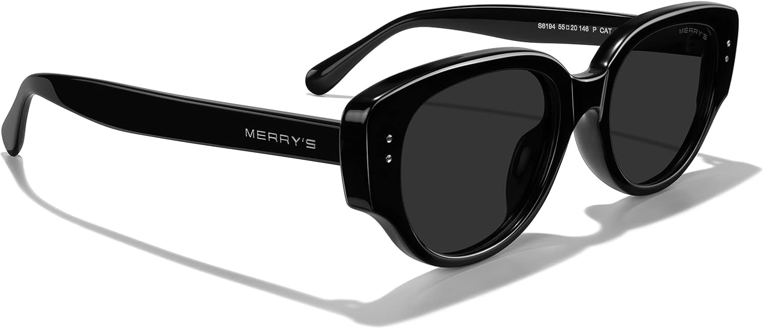 MERRY'S Modern Women Acetate Retro Narrow Pointy Cat Eye PolarizedUV400 Sunglasses S6194 - Image 5