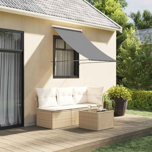 Auvent rétractable anthracite 100x150cm pour balcon et terrasse - 3