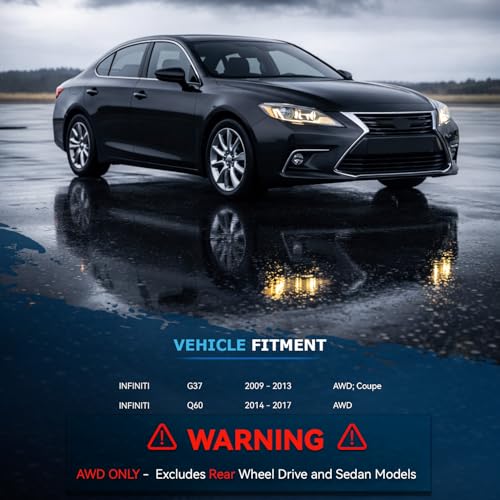 Image of Detroit Axle - AWD Front Struts for 2009-2013 INFINITI G37, 2014-2017 Q60, 2010 2011 2012 Struts with Coil Spring Replacement Complete Struts Shocks Assembly