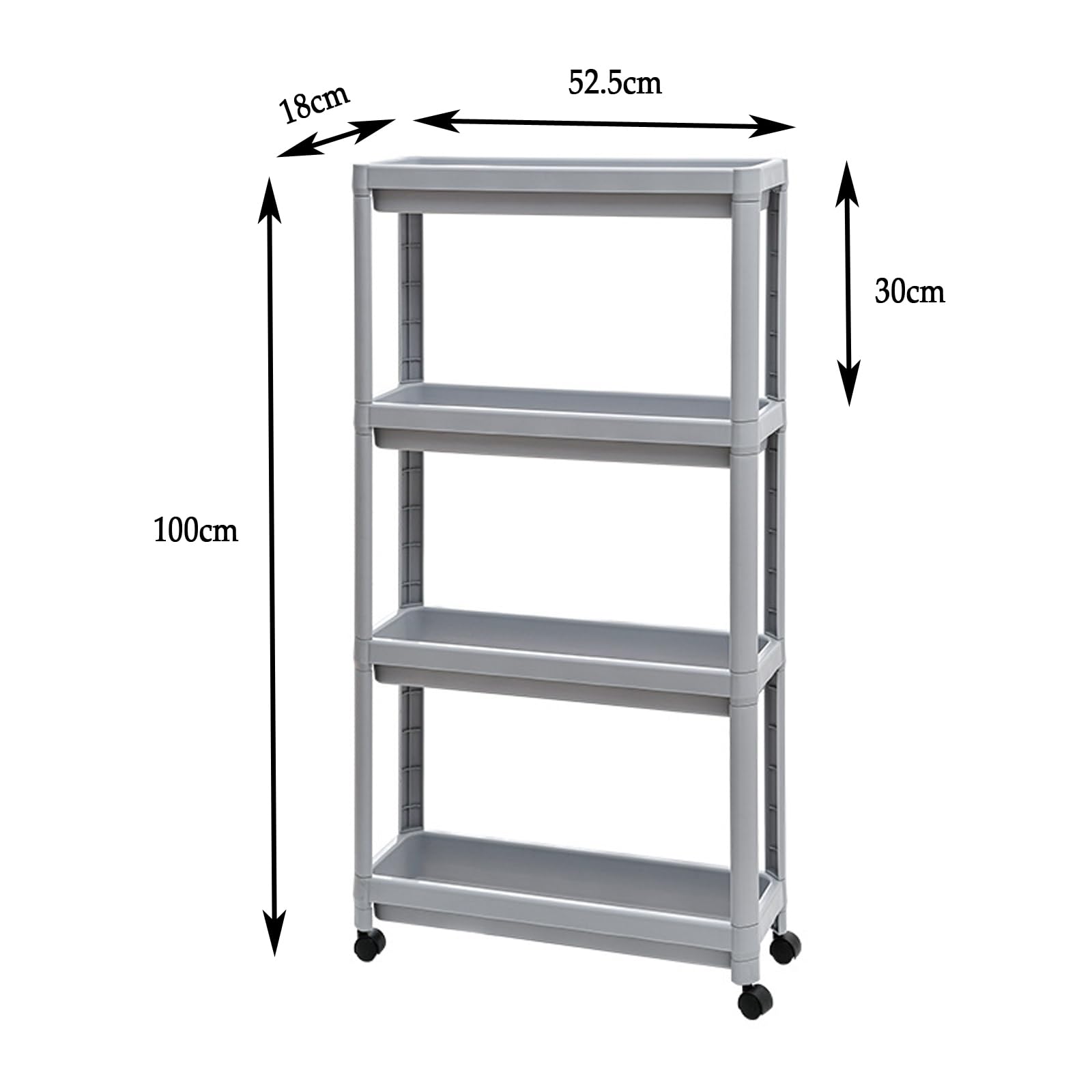 Scaffale sottile da bagno con ruote, multifunzione, salvaspazio, per cucina e sotto le scale