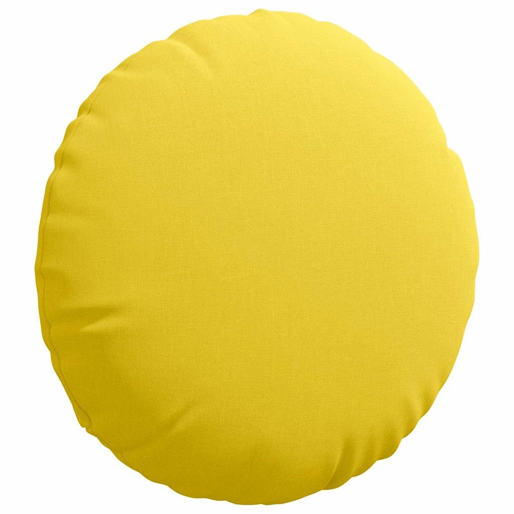 Juego de 2 cojines de suelo, 80 x 80 x 29 cm, color amarillo claro