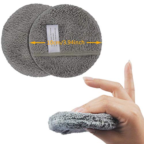 KinHwa Makeup Entferner Pads Wiederverwendbare Abschminkpads Waschbar Mikrofaser Abschminkpads Gesicht Superweich… - Image 4