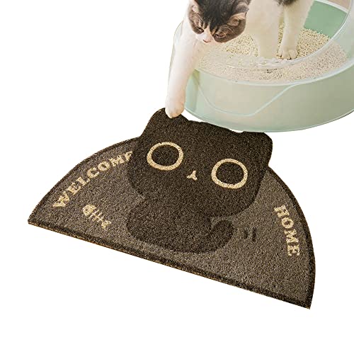 Mufhomse Cats Litter Mat 24X15In Cat Trapping Mat Water Proof Pvc Cute Feeding Mats Non-Slip Pets Placemat Easy Clean Washable Pet Accessories #TOP25