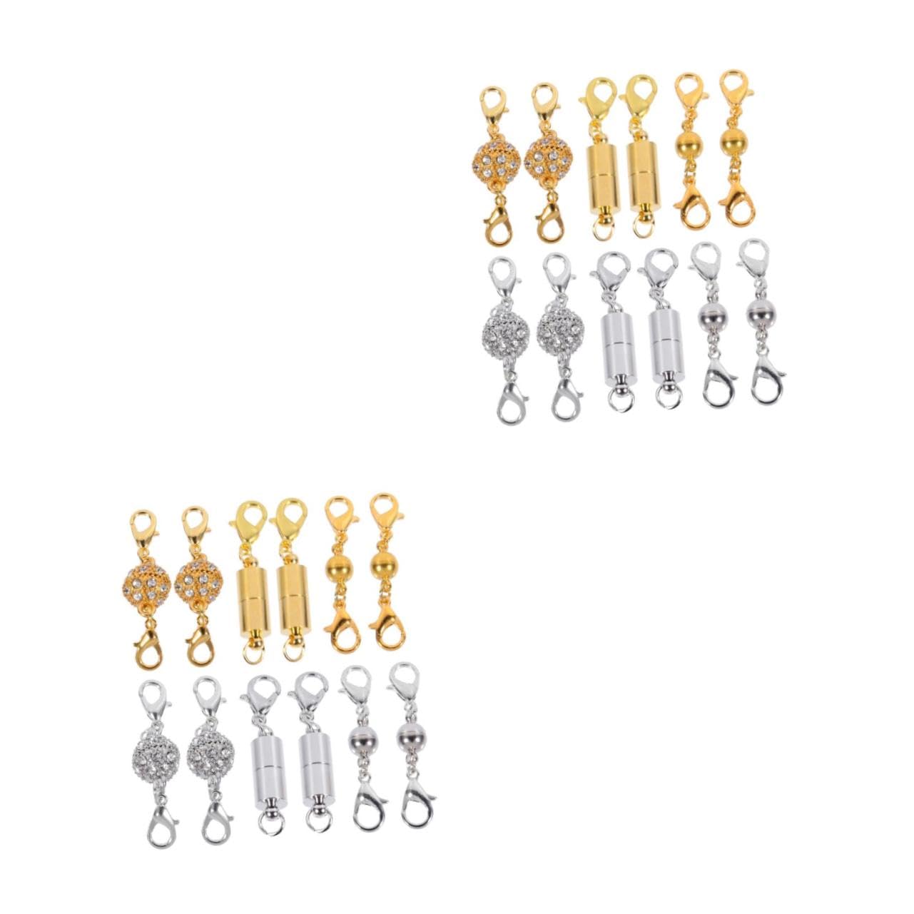DOITOOL 2 Set Chiusura Per Gioielli Set Da Accessori Fai Da Te Per Collane E Bracciali Design E Leggero Facile Da Usare E Sostituire 16 Pezzi*2