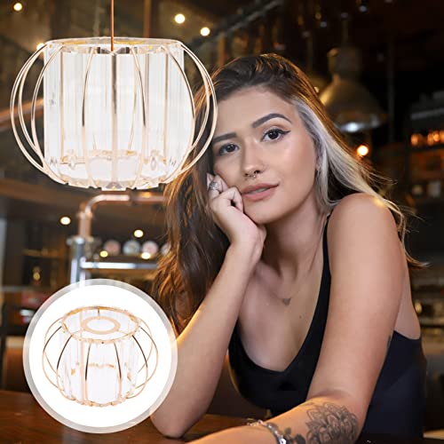 Image of Uonlytech Glass Lamp Shade Cover Elegant Light Bulb Cage Guard for Ceiling Fixtures for Home Office Hotel Gallery Adds Charm and Style to Any Room