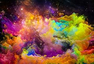 Leyiyi 6x4ft Abstract Nebula Backdrop Colorful Outer Space Cloudscape Universe Planet Moon Earth Bokeh Halo Photo Background Room Decor Kids Birthday Adult Portrait Shoot Studio Vinyl Prop Wallpaper