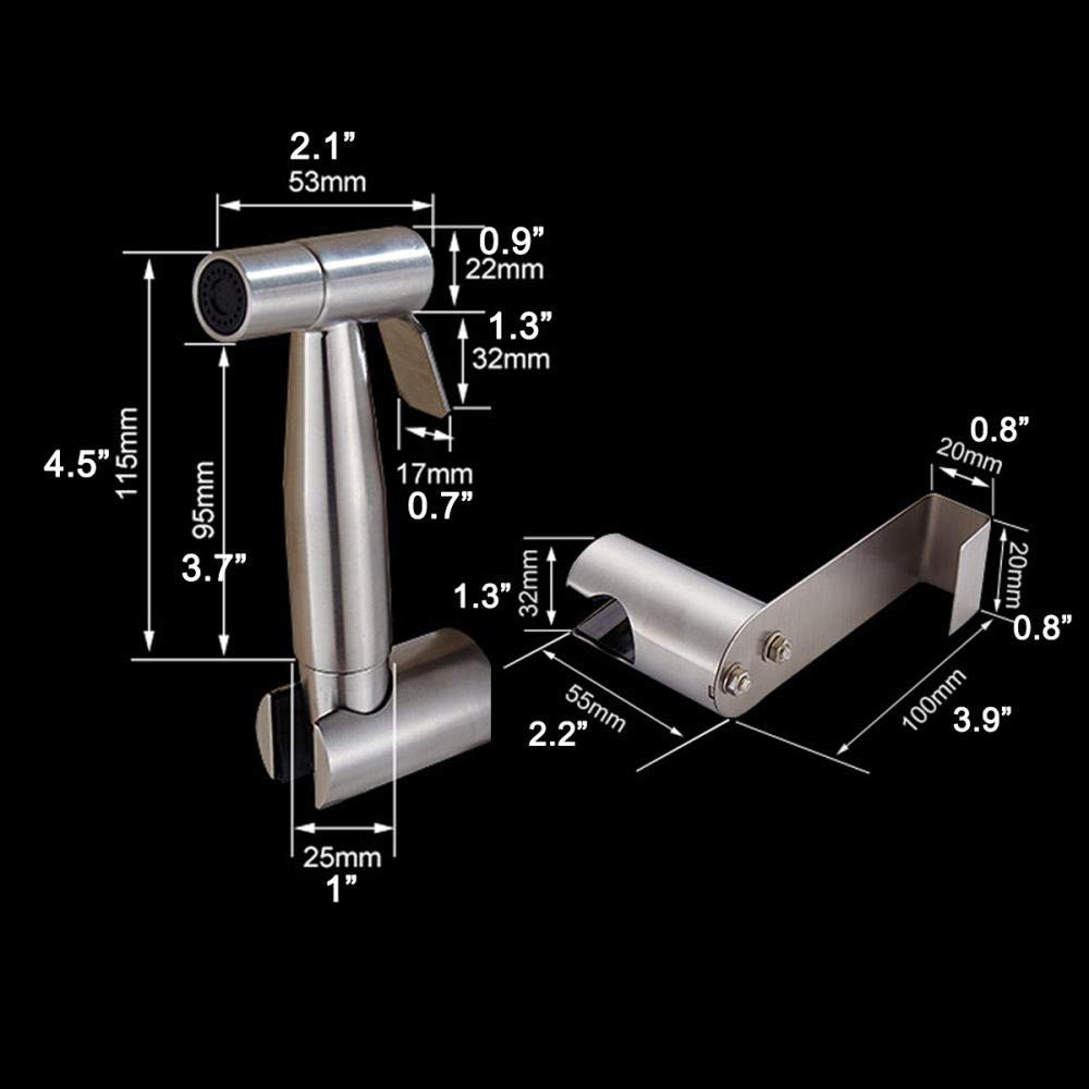 Chrome Bidet Opryskiwacz Zestaw Bidet Opryskiwacz Narzędzie Higiena Osobista Wielofunkcyjny - Zestaw Pistoletów Wc Myjnia Ciała