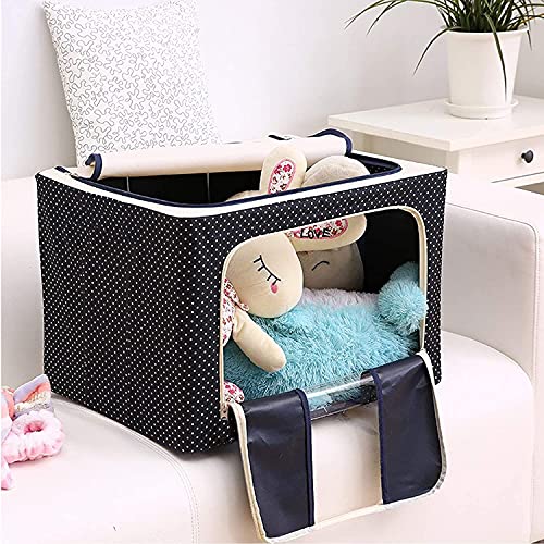 Image of Storage Box for clothes Cloth storage box wardrobe organizers (44 LTR Pack of 3, Skyblue Flower)