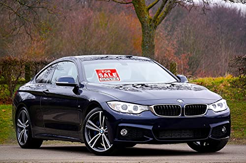 Image of Ram-Pro 9 inch X 12 inch Sale Sign for Car and Auto Sales - Rust Free Clear and Visible Text Long Lasting with A Space to Hand Write, (8 Pack)