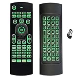 BIFANS MX3 2.4G Air Remote Mouse Multifunctional with 7 Color Backlit Remote Control, Mini Wireless Keyboard & Infrared Remote Control Learning for Android TV Box, Projector, PC, MAC,PS3,Pad,Xbox