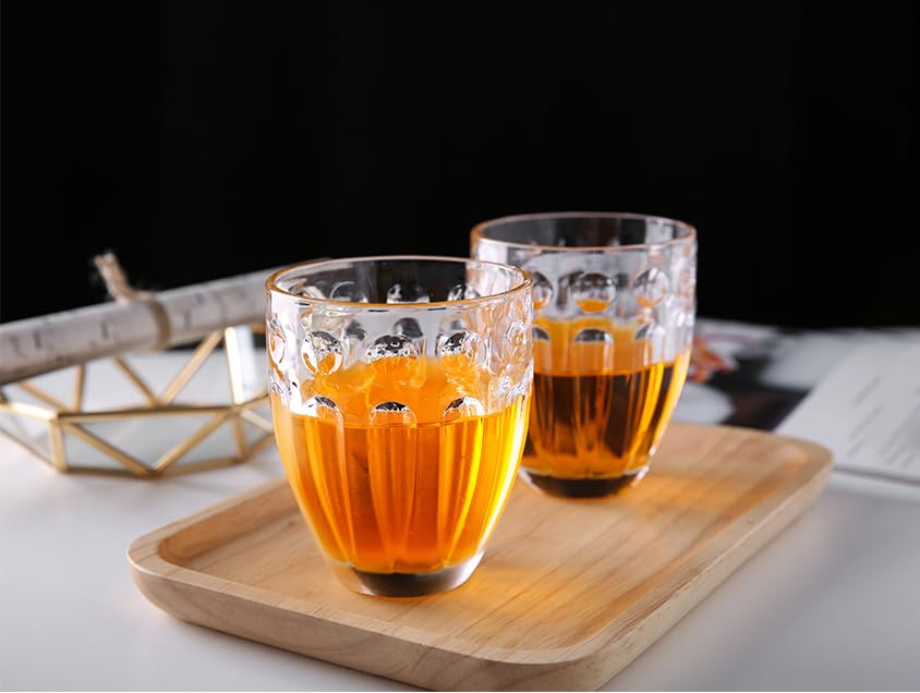 Image of Premium 350 ML Water & Juice Drinking Glasses Set of 6 Vintage Glassware Set for Juice, Cocktail, Mocktail,Whisky All Beverages Everyday Uses for Gift (6, MT-13)