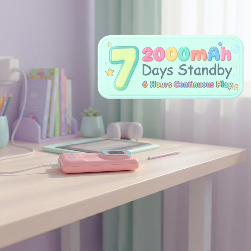 Bemi Pixi Aparat Edukacyjny dla Dzieci z AI, 4" Ekran Dotykowy, Rozpoznawanie Obrazów AI, Interaktywna Nauka, Aparat 5MP, 16GB, Wi-Fi, Android, Różowy (Różowy)