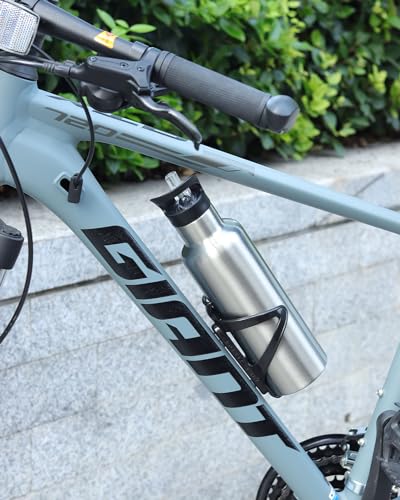 Sivaphe Water Bottle Insulated Bottle Drink Flasks Leak-Proof for Sports Outdoor Stainless Steel Double Walled Vacuum with Lids and Straw 750ml Steel - Image 2