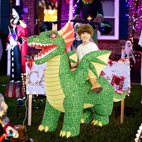 Disfraz inflable de dragón para niños Halloween miniatura 3