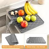 Zoom IMG-2 tappetino scolapiatti silicone assorbente cucina Zoom IMG-2 tappetino scolapiatti silicone assorbente cucina