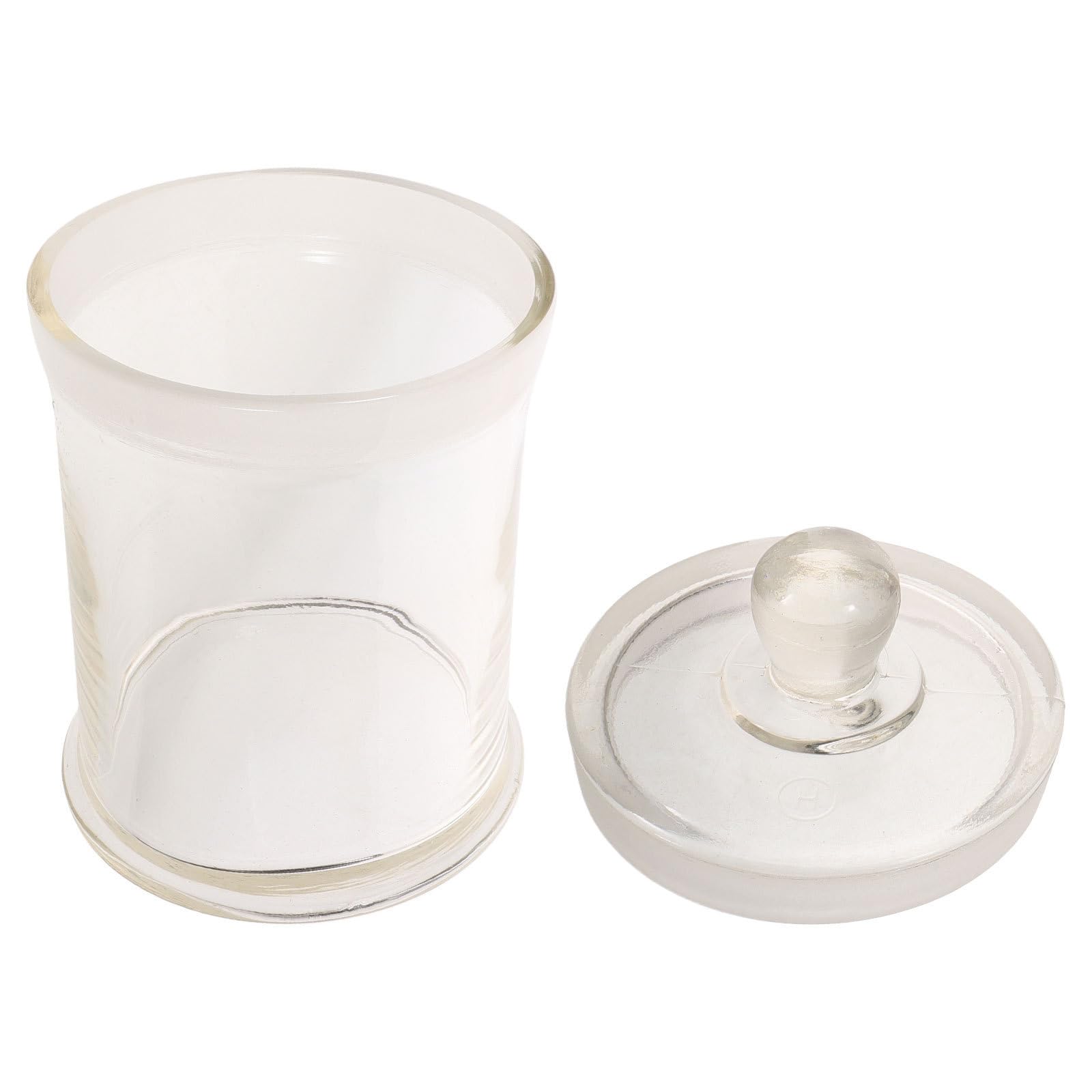 Bocal de Coloration Transparent Rond en Verre 1200ml pour Laboratoire