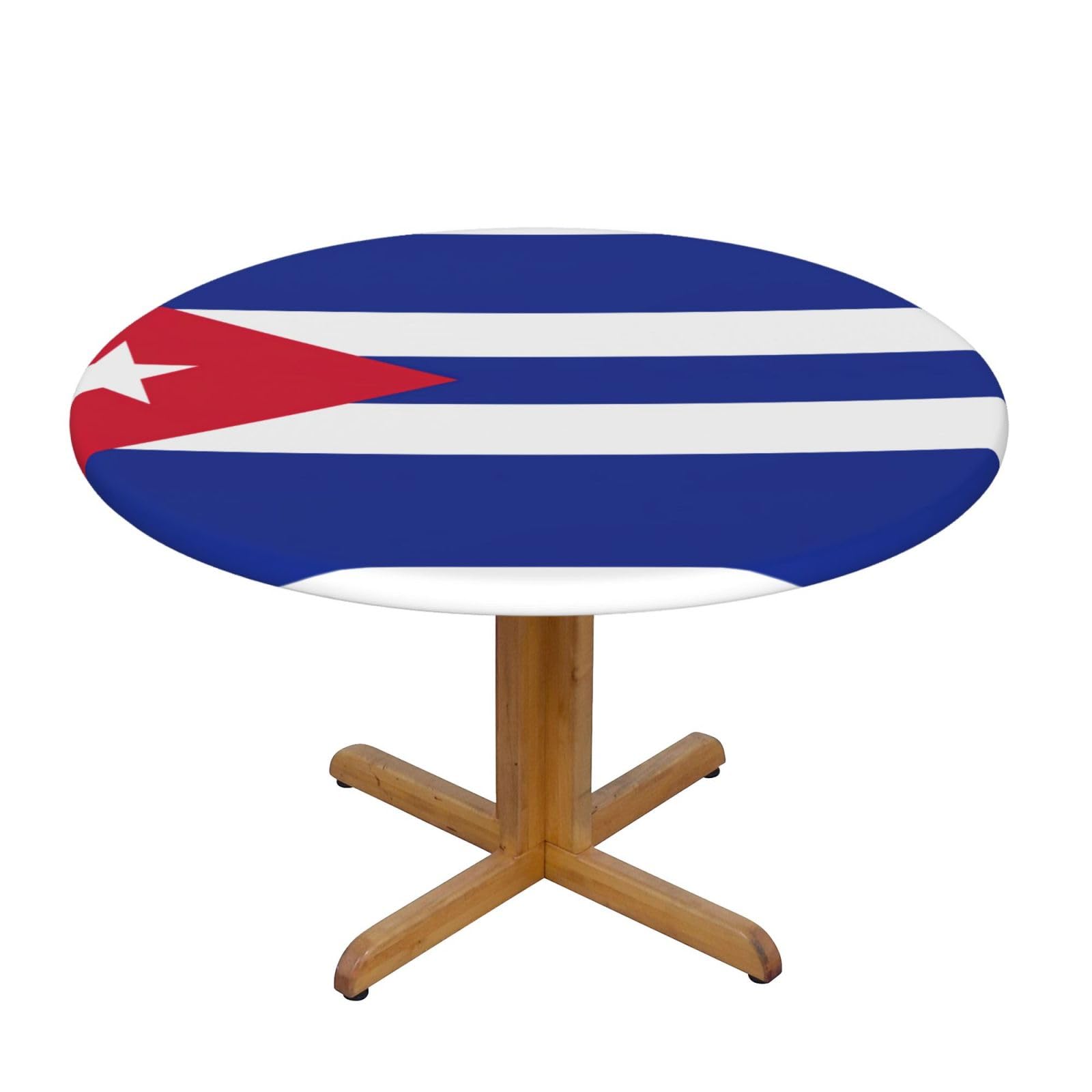 Cuban Flag Print Oxford Wipeable Tablecloth Oil-Resistant Outdoor Table Cover Reusable Birthday Table Protector